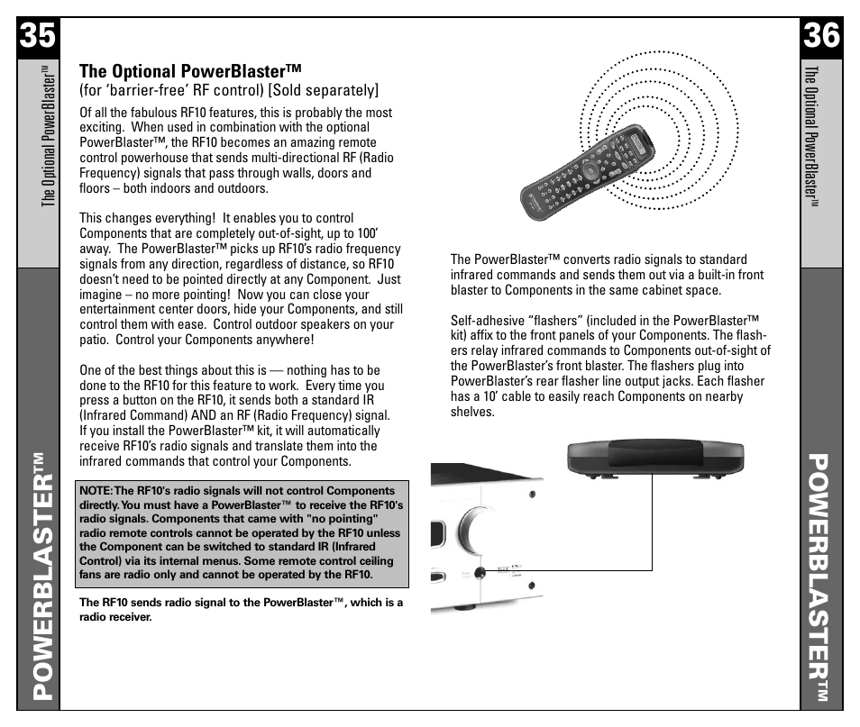 Powerblaster | Universal Remote Control (URS) RF10 User Manual | Page 19 / 36