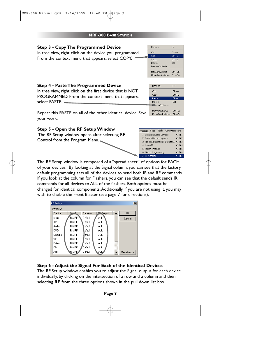 Universal Remote Control (URS) RFX150 User Manual | Page 12 / 16