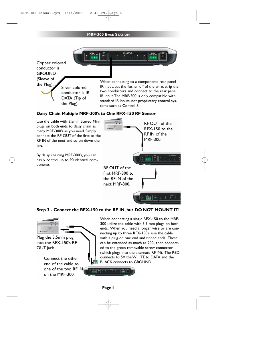 Universal Remote Control (URS) RFX150 User Manual | Page 7 / 16