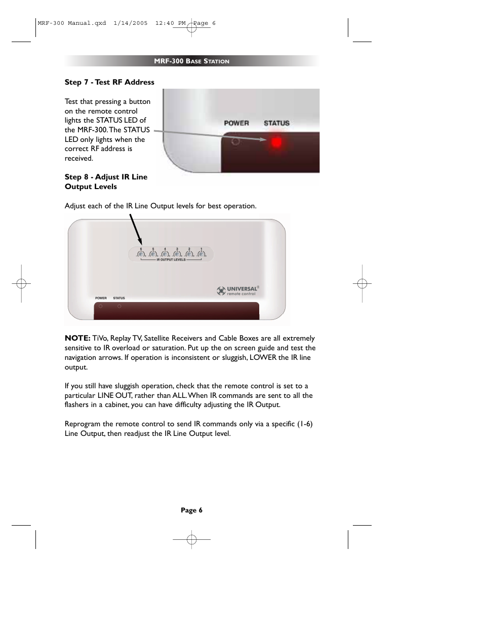 Universal Remote Control (URS) RFX150 User Manual | Page 9 / 16