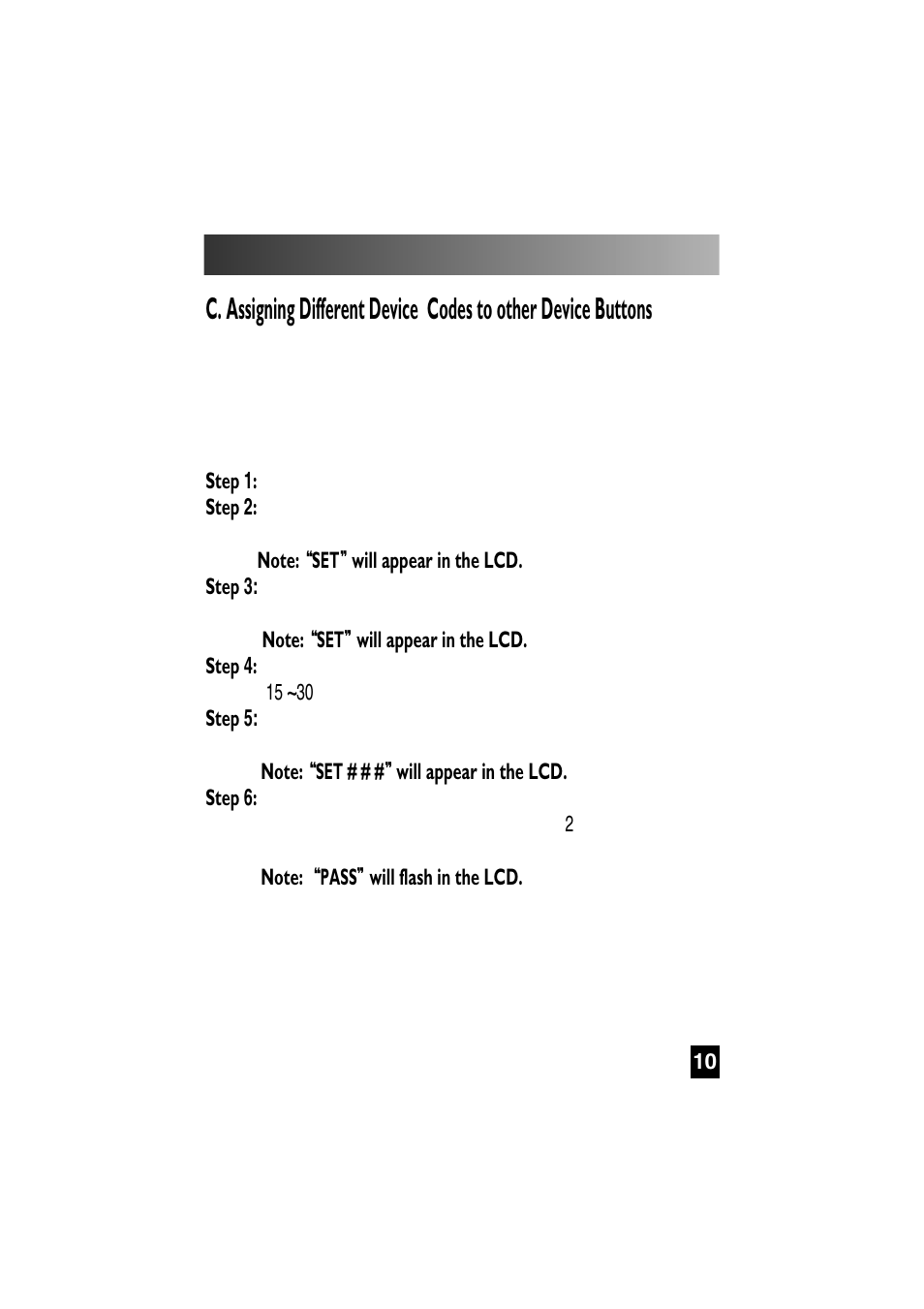 Advanced features, Continued | Universal Remote Control (URS) SL-7000 User Manual | Page 10 / 45