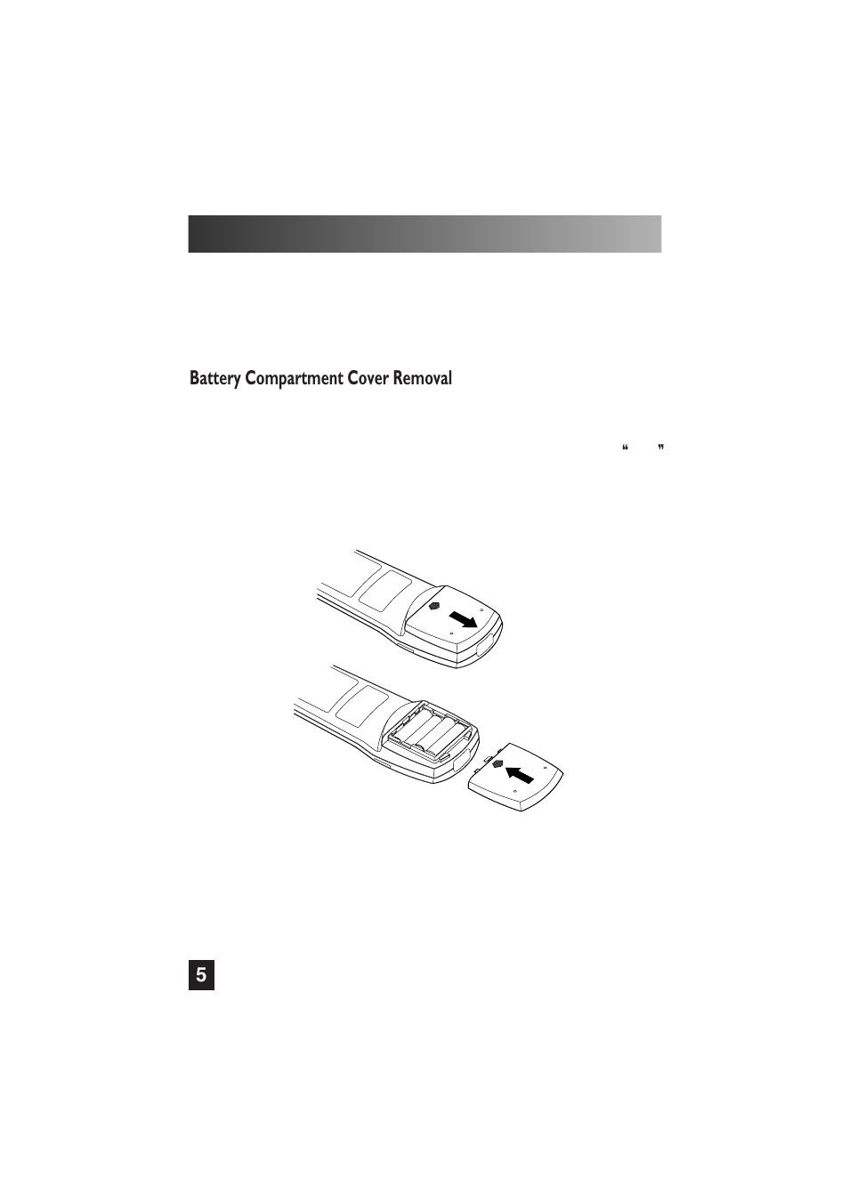 Battery installation | Universal Remote Control (URS) SL-7000 User Manual | Page 5 / 45