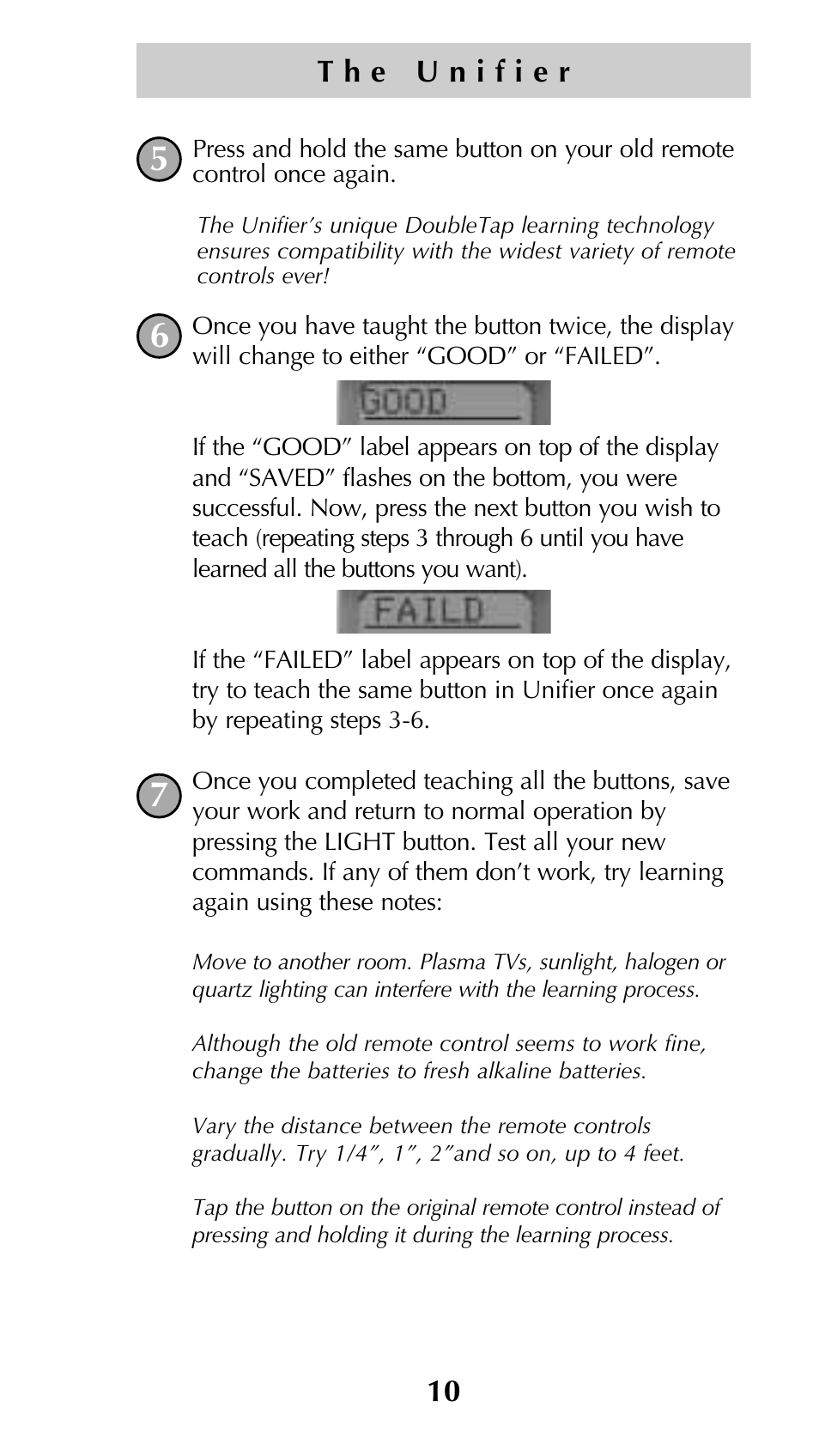 Universal Remote Control (URS) Unifier URC-100 User Manual | Page 12 / 52