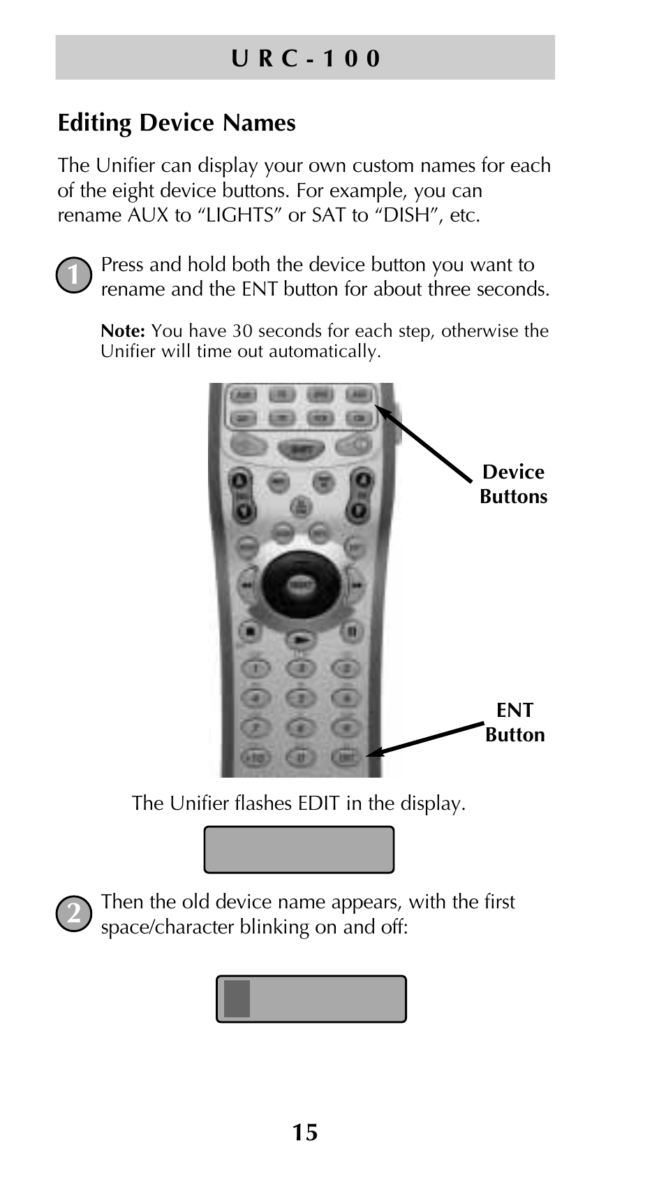 Edit, Audio | Universal Remote Control (URS) Unifier URC-100 User Manual | Page 17 / 52