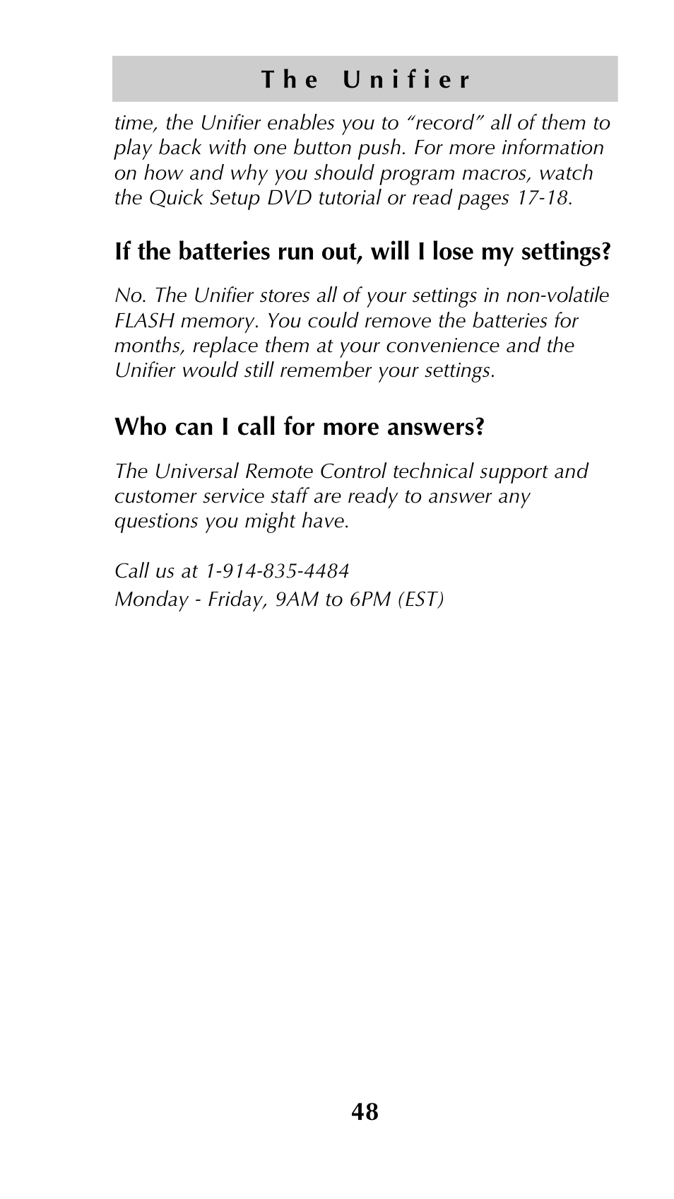 Universal Remote Control (URS) Unifier URC-100 User Manual | Page 50 / 52