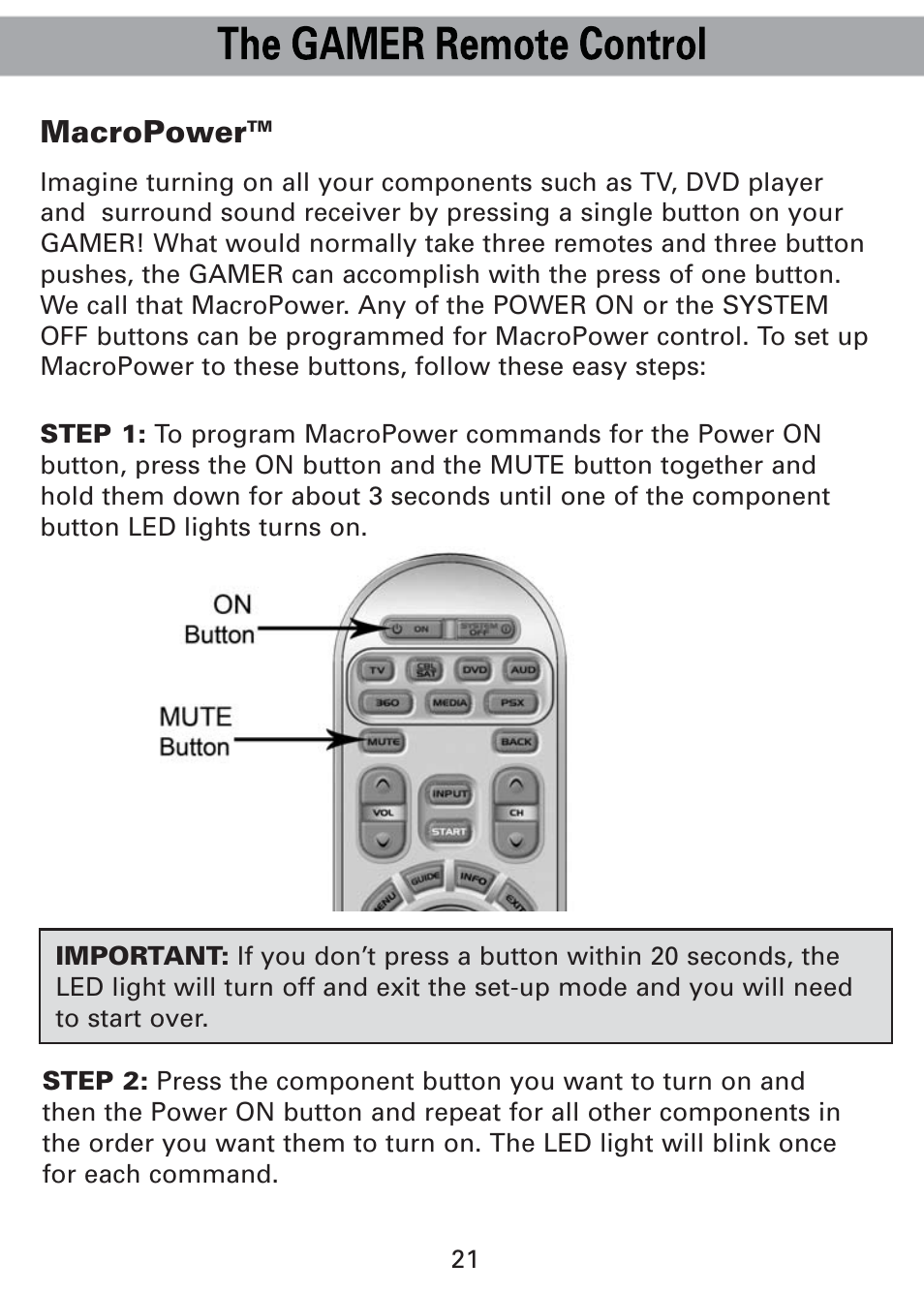 Macropower | Universal Remote Control (URS) Universl Remote User Manual | Page 23 / 112