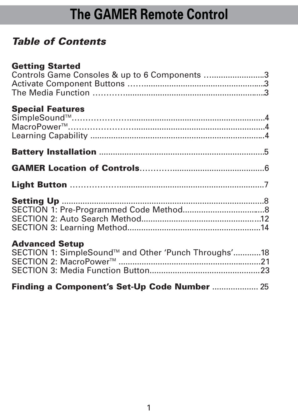 Universal Remote Control (URS) Universl Remote User Manual | Page 3 / 112