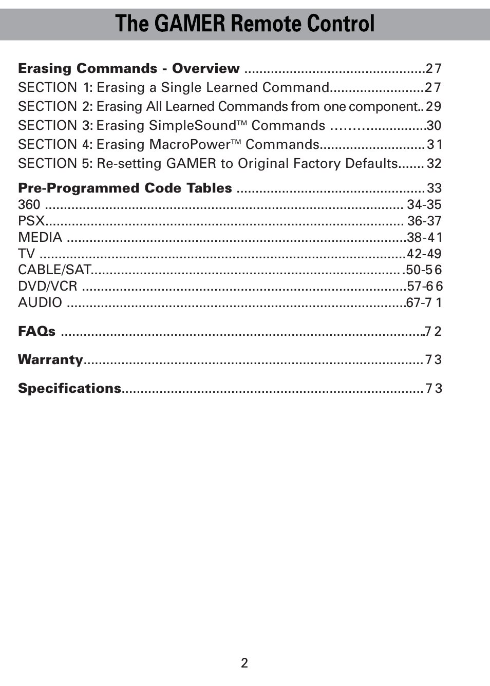 Universal Remote Control (URS) Universl Remote User Manual | Page 4 / 112