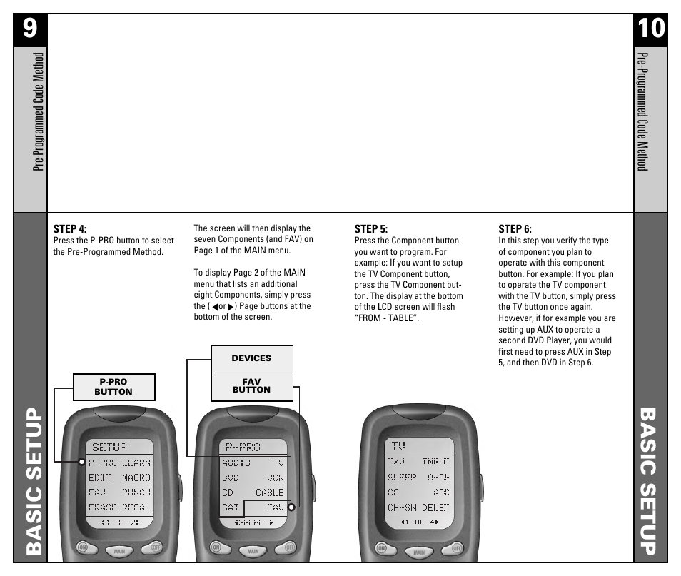 Basic setup | Universal Remote Control (URS) RF30 User Manual | Page 6 / 35