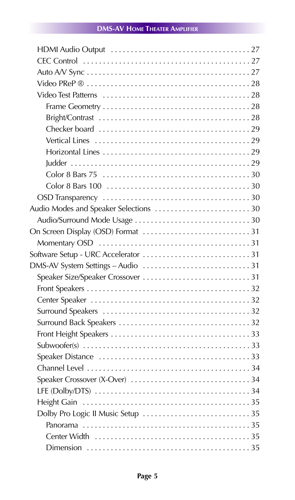 Universal Remote Control (URS) DMS-AV TSP2000 User Manual | Page 4 / 50