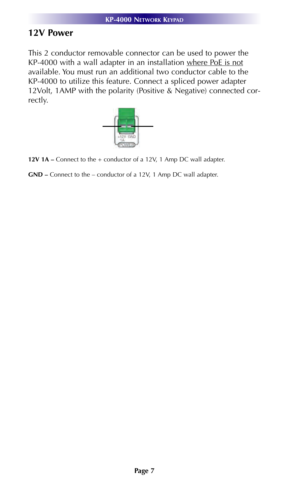 12v power | Universal Remote Control (URS) KP-4000 User Manual | Page 10 / 20
