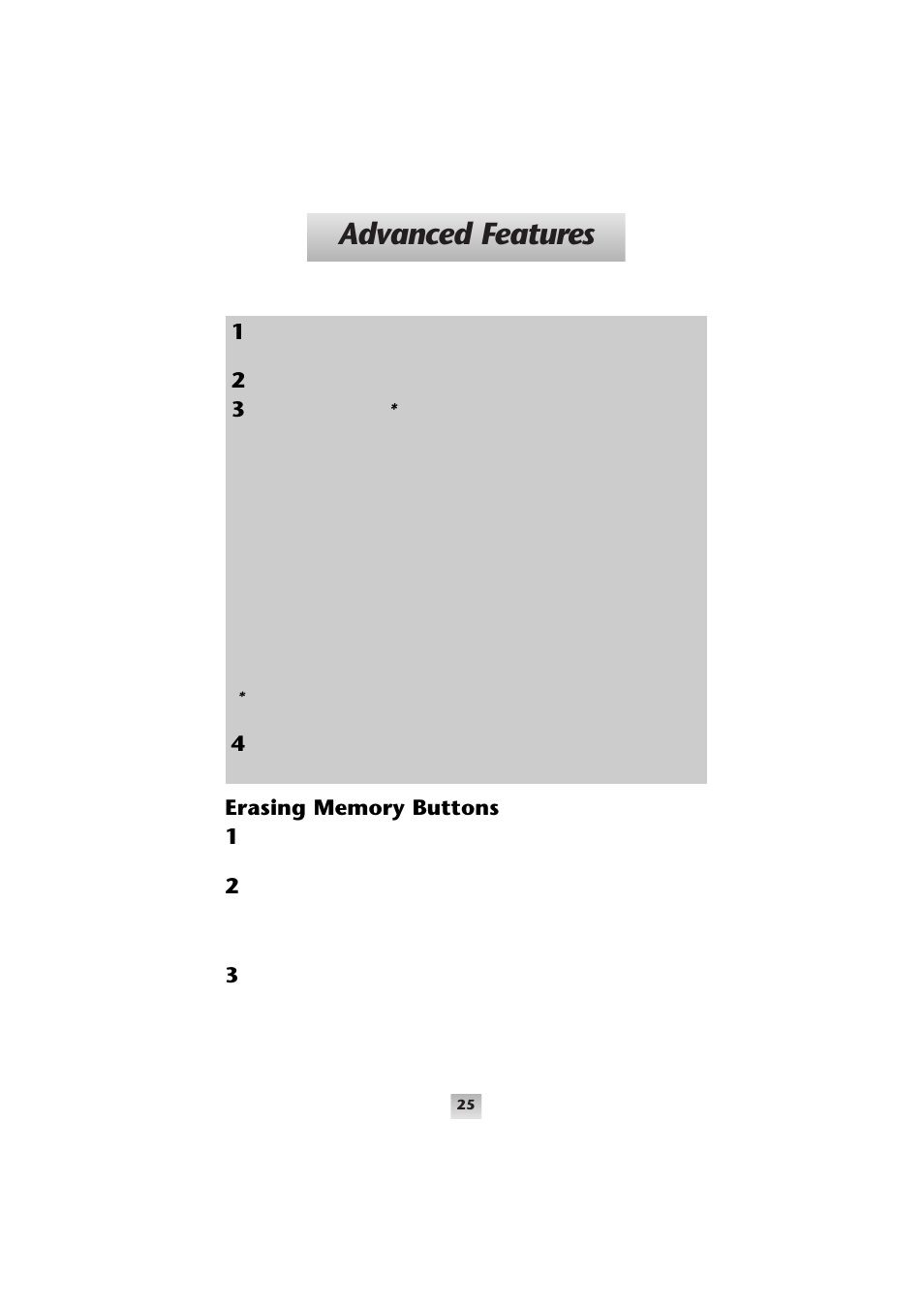 Advanced features | Universal Remote Control (URS) Universal SL-8000 User Manual | Page 29 / 52