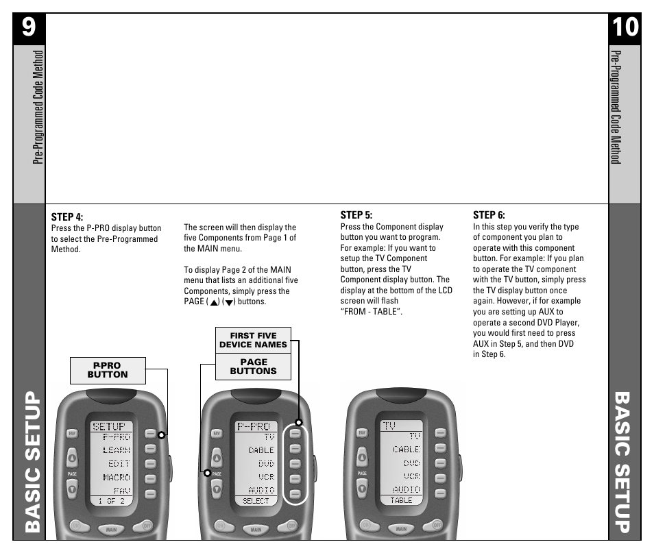 Basic setup | Universal Remote Control (URS) RF20 User Manual | Page 6 / 35