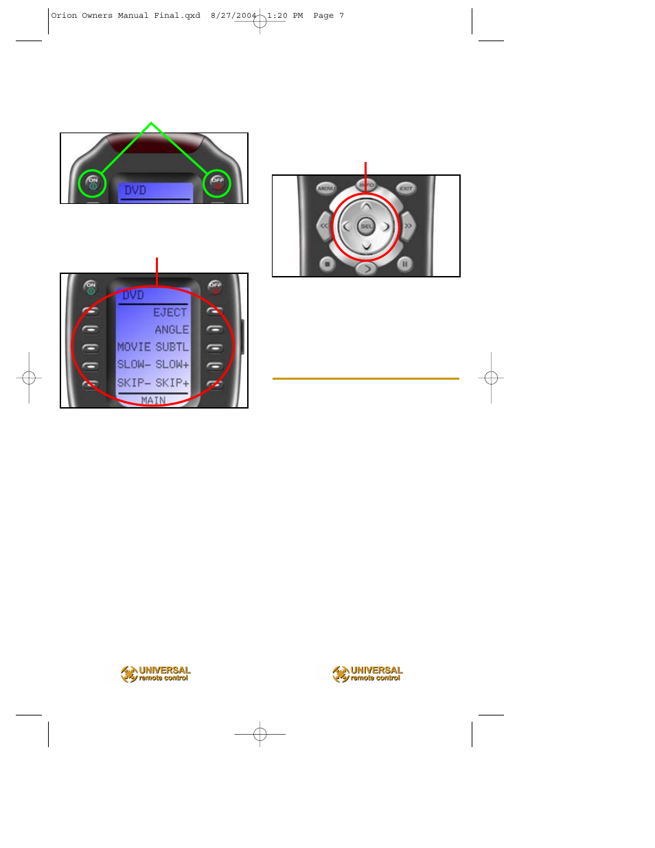 Using fav - favorites | Universal Remote Control (URS) MX-850 User Manual | Page 6 / 9