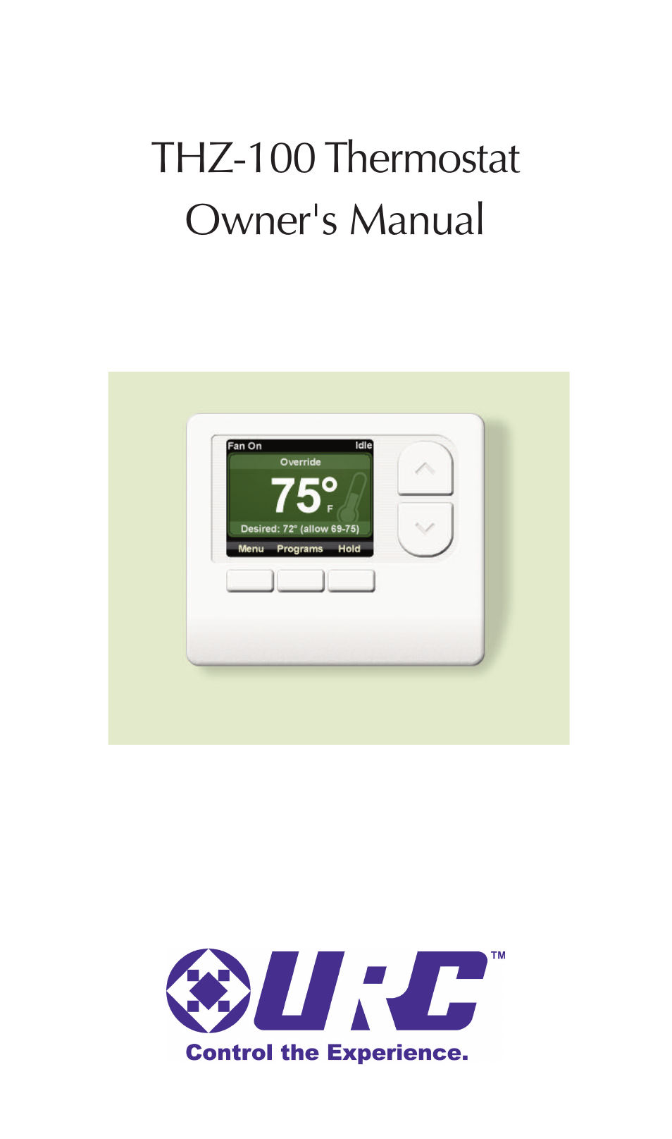 Universal Remote Control (URS) Thermostat THZ-100 User Manual | 49 pages