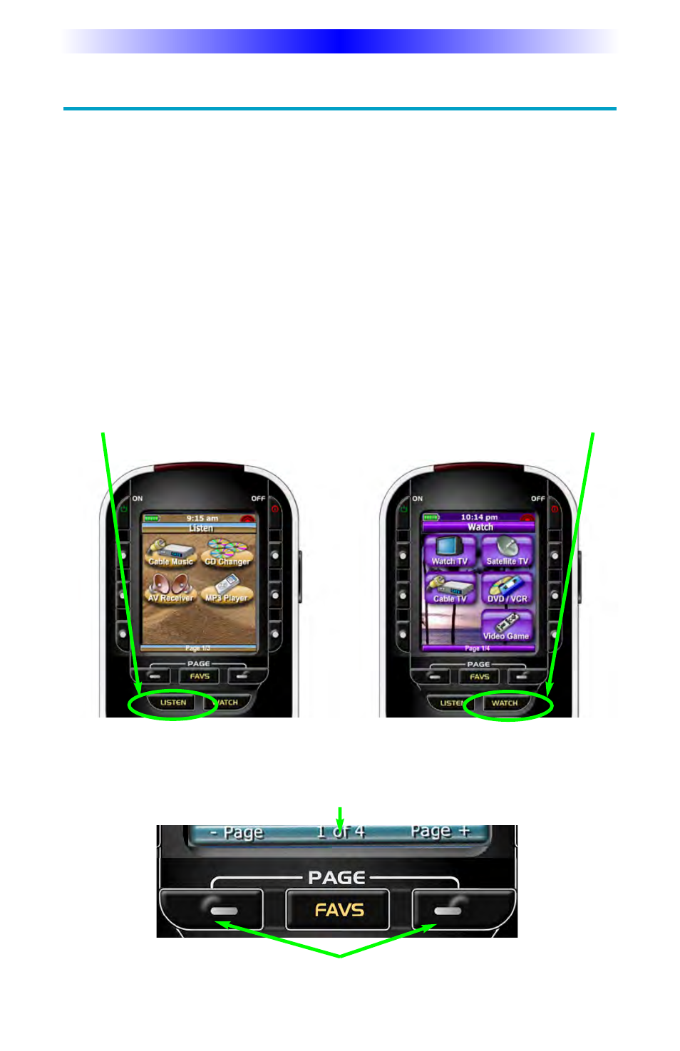 Selecting a new “activity | Universal Remote Control (URS) MX-880 User Manual | Page 8 / 20