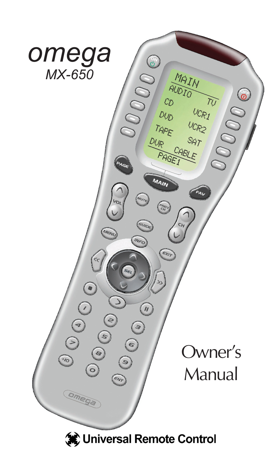 Universal Remote Control (URS) omega MX-650 User Manual | 60 pages