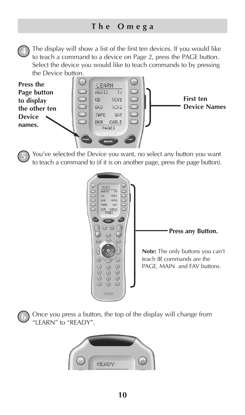 Universal Remote Control (URS) omega MX-650 User Manual | Page 12 / 60