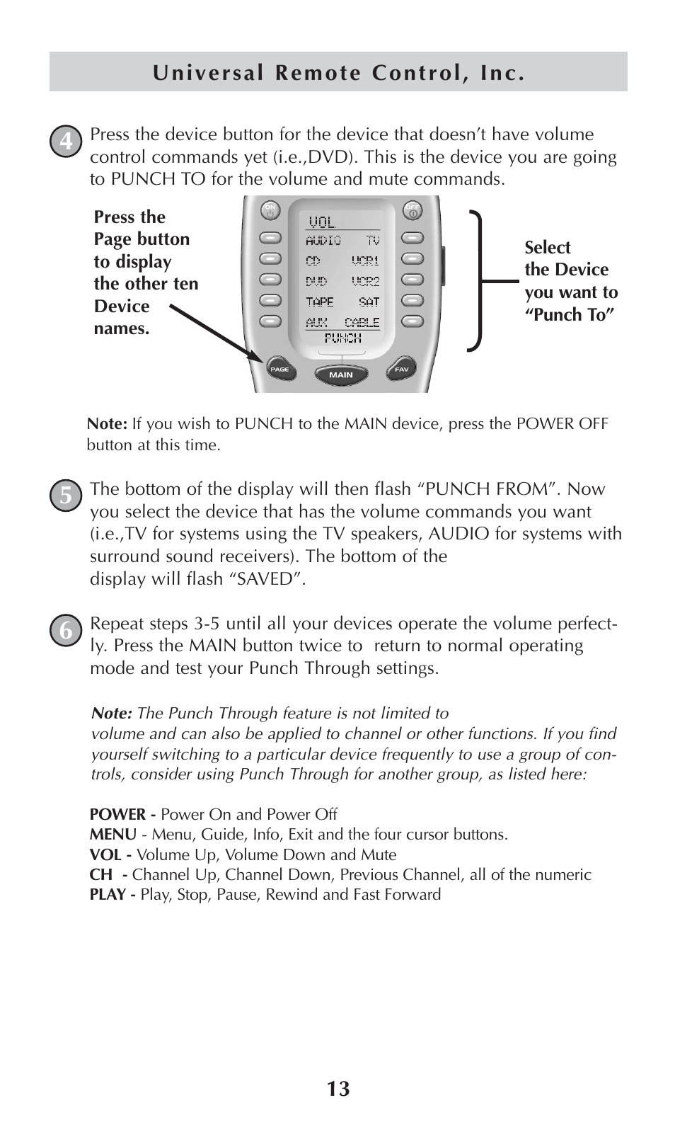 Universal Remote Control (URS) omega MX-650 User Manual | Page 15 / 60