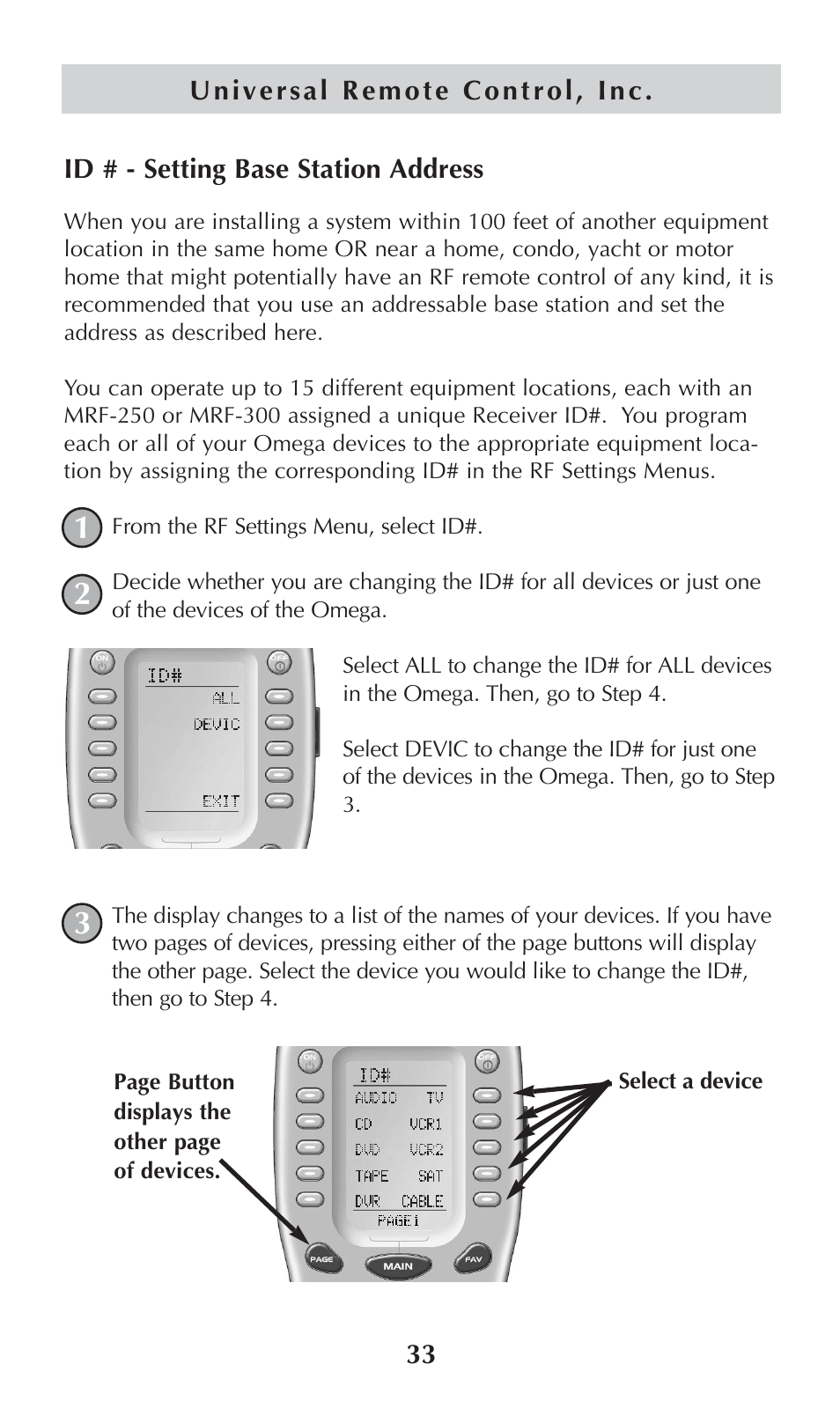 Universal Remote Control (URS) omega MX-650 User Manual | Page 35 / 60