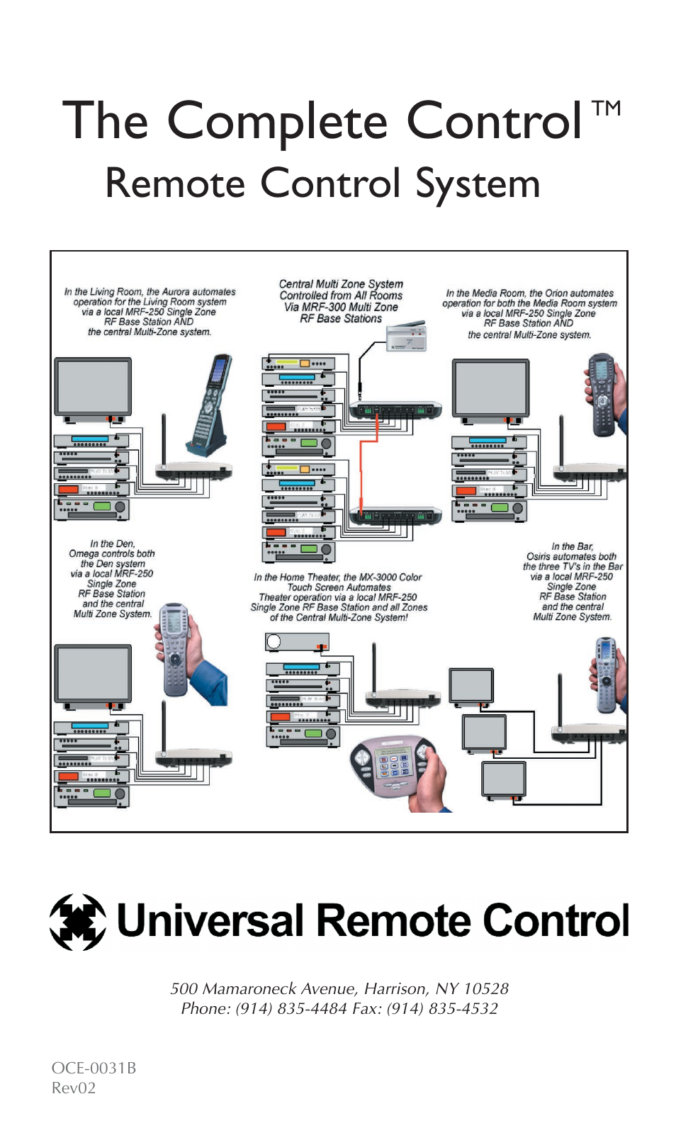 The complete control, Remote control system | Universal Remote Control (URS) omega MX-650 User Manual | Page 60 / 60