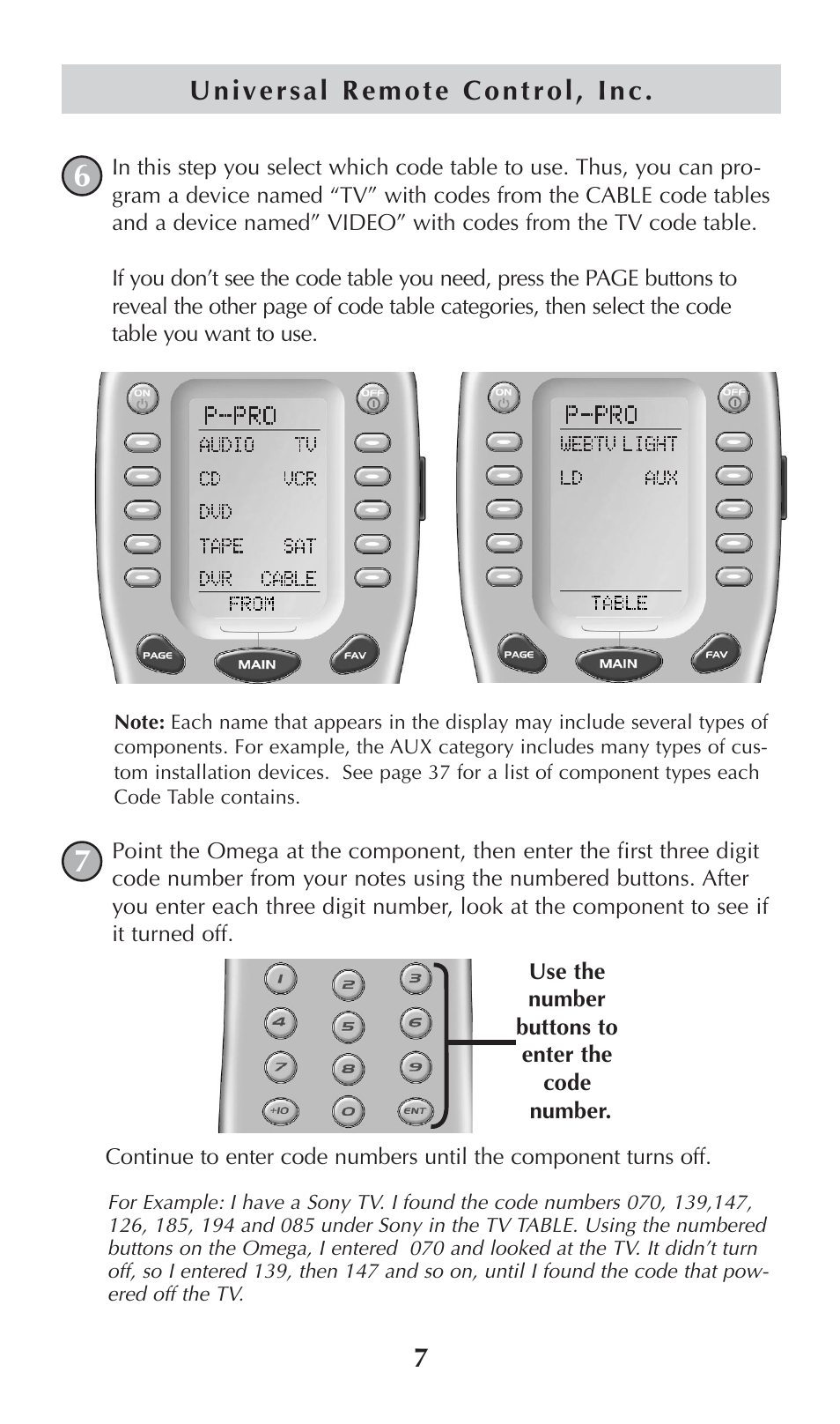 Universal Remote Control (URS) omega MX-650 User Manual | Page 9 / 60