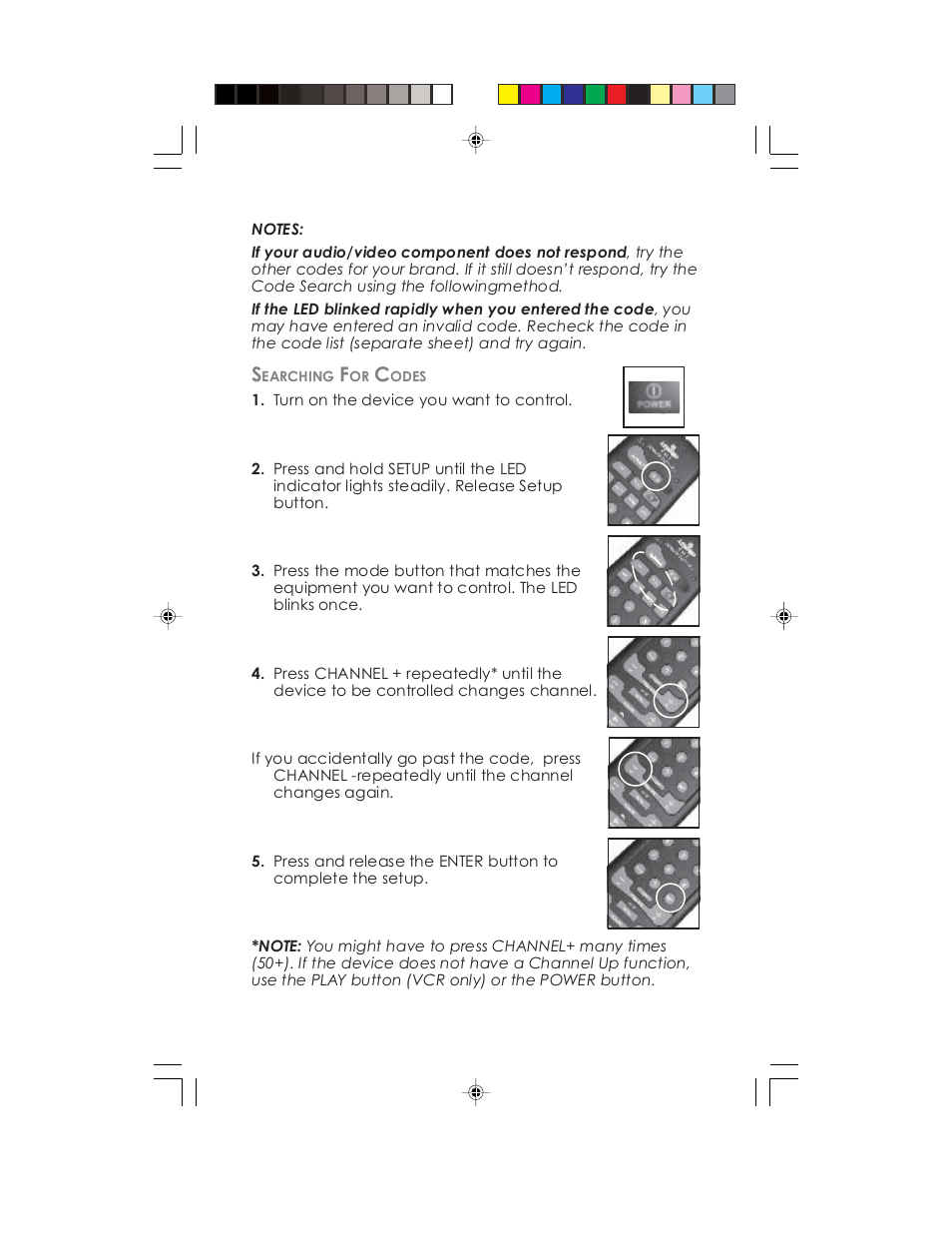 Universal Remote Control (URS) Remote control HCCUR User Manual | Page 10 / 16