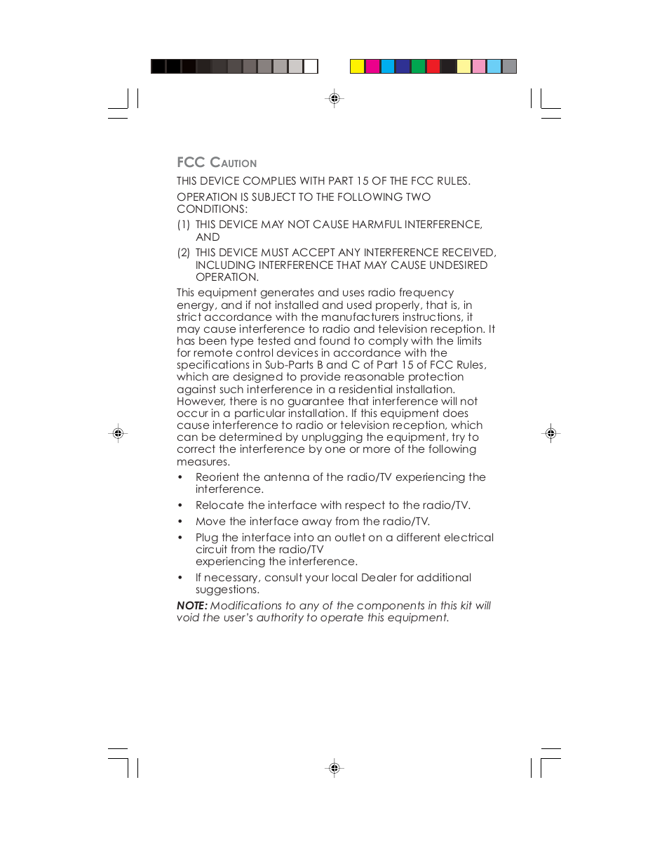 Fcc c | Universal Remote Control (URS) Remote control HCCUR User Manual | Page 3 / 16