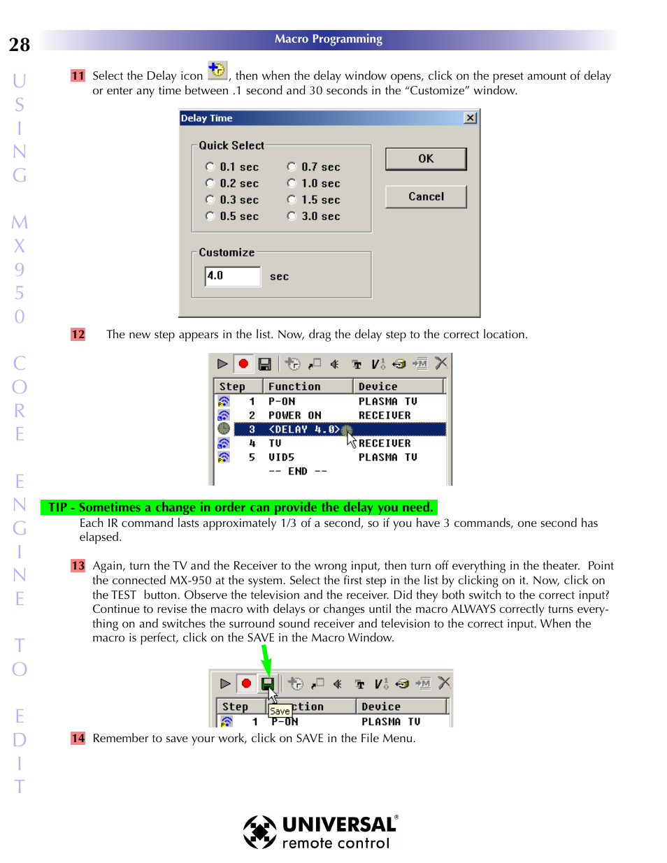 Universal Remote Control (URS) MX-950 User Manual | Page 32 / 44
