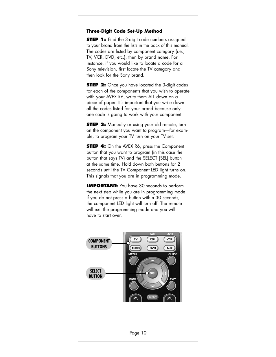 Universal Remote Control (URS) R6 User Manual | Page 10 / 41