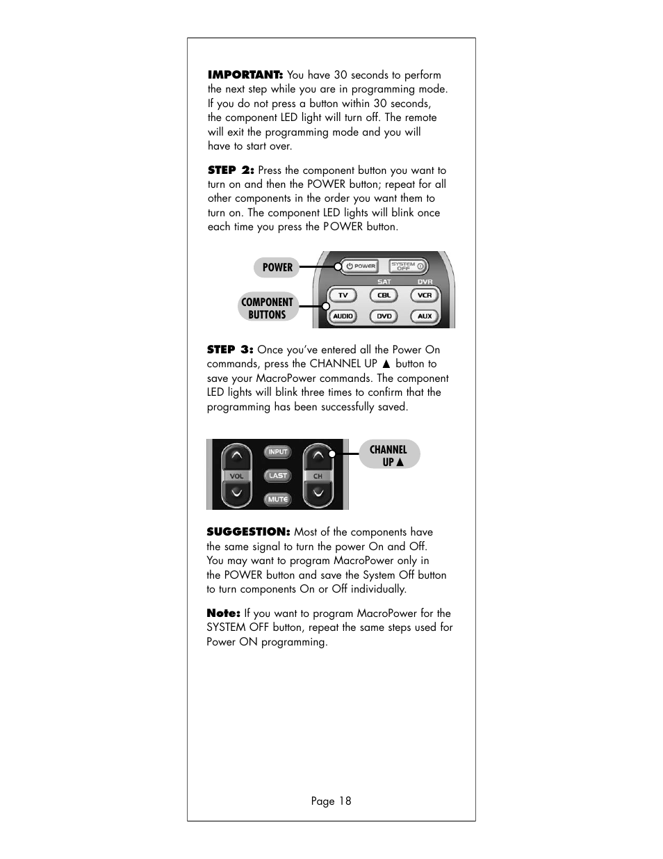 Universal Remote Control (URS) R6 User Manual | Page 18 / 41