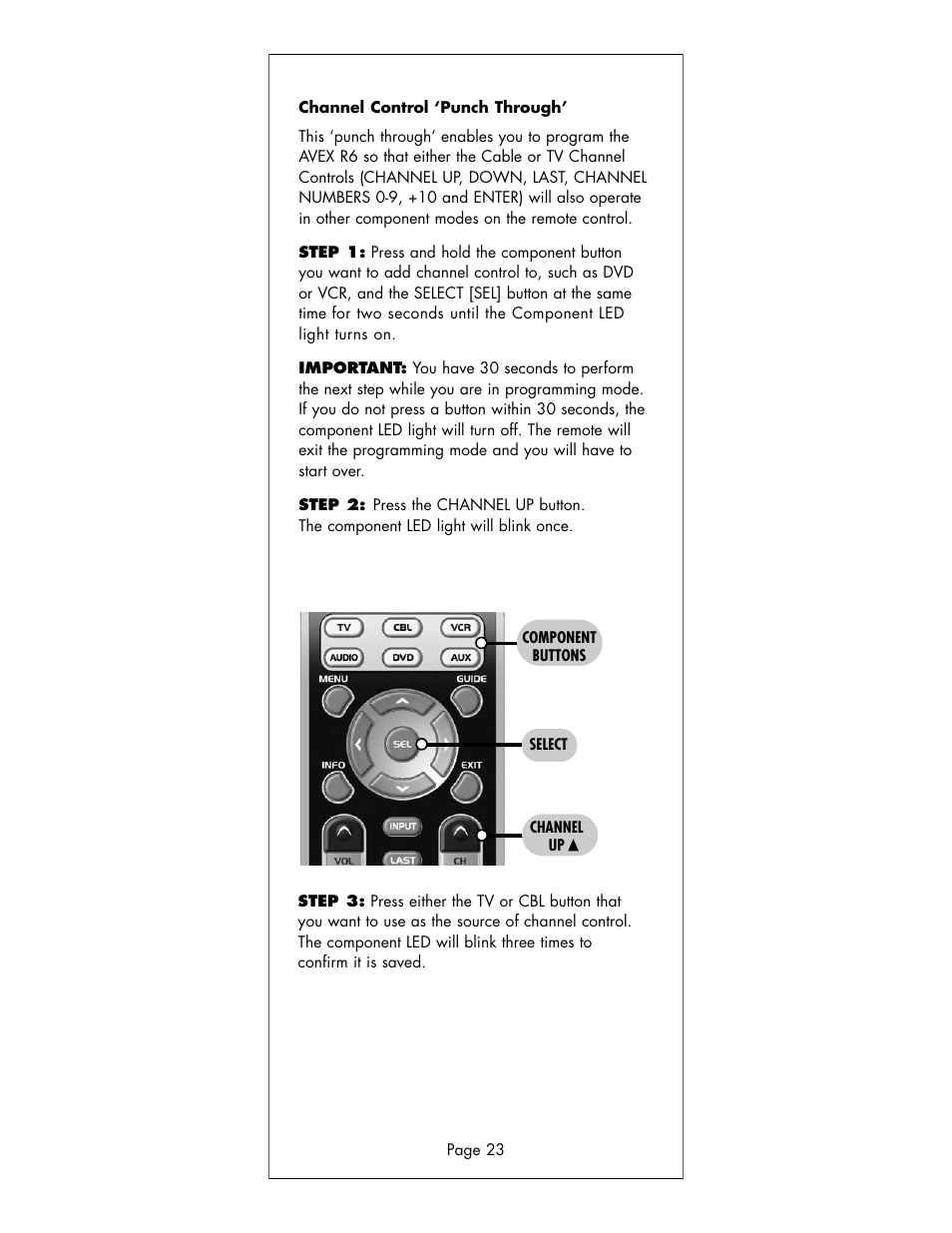 Universal Remote Control (URS) R6 User Manual | Page 23 / 41