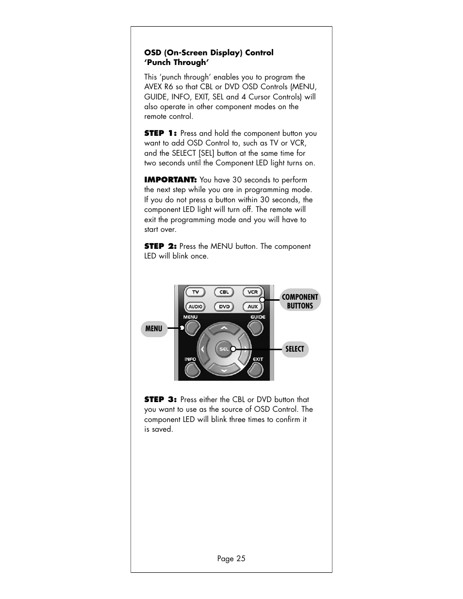 Universal Remote Control (URS) R6 User Manual | Page 25 / 41