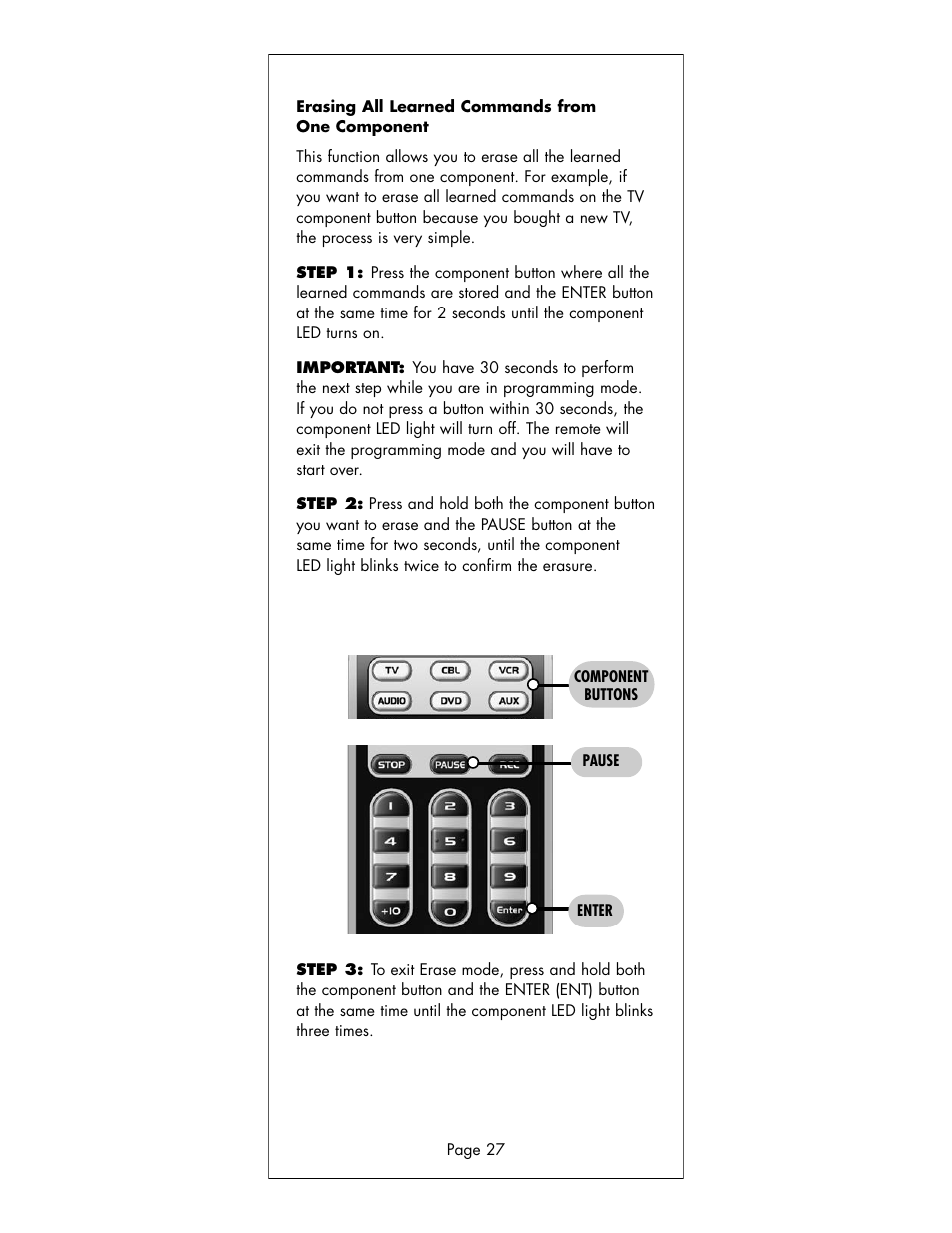 Universal Remote Control (URS) R6 User Manual | Page 27 / 41