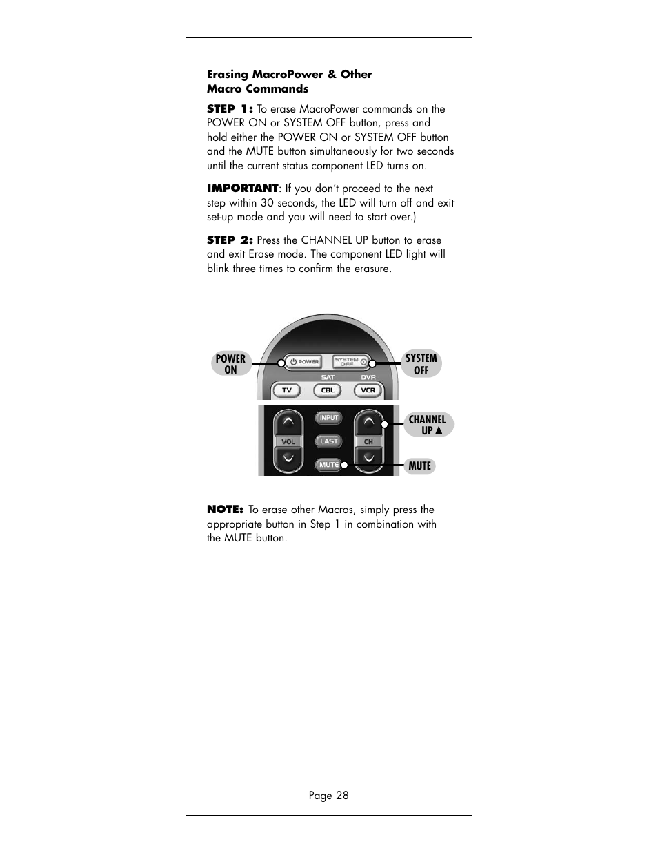 Universal Remote Control (URS) R6 User Manual | Page 28 / 41