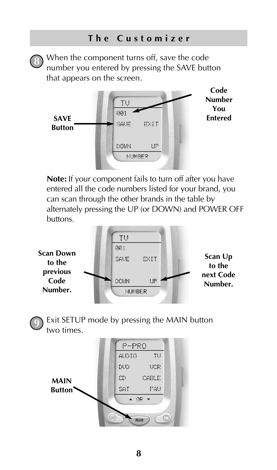 Universal Remote Control (URS) URC-300 User Manual | Page 10 / 56