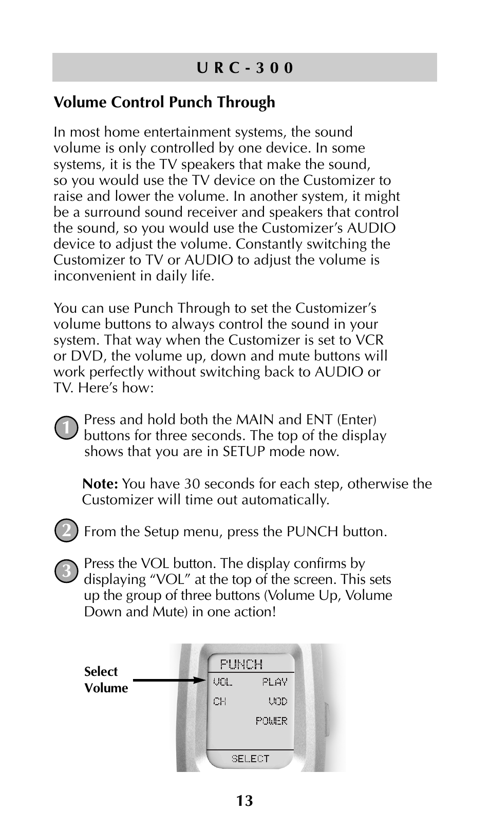 Universal Remote Control (URS) URC-300 User Manual | Page 15 / 56