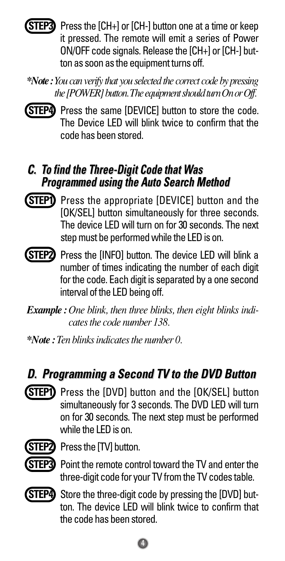 Universal Remote Control (URS) Easy Clicker UR3L-SR4 User Manual | Page 6 / 24