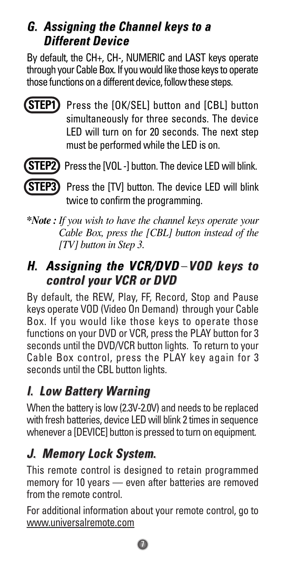 Universal Remote Control (URS) Easy Clicker UR3-SR3 User Manual | Page 9 / 24