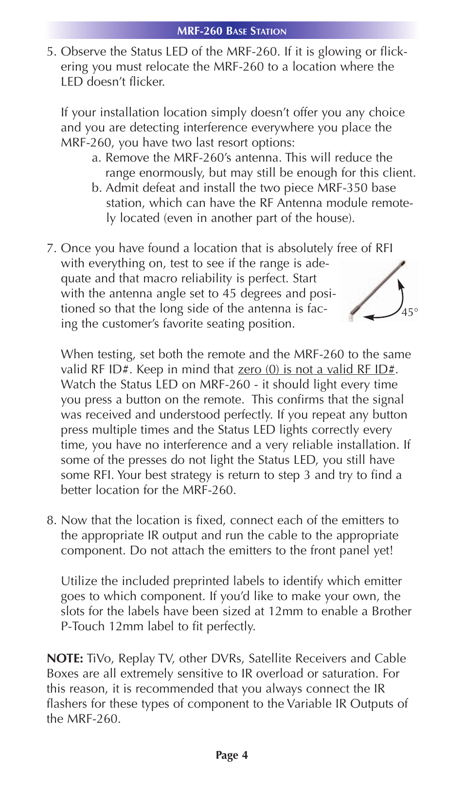 Universal Remote Control (URS) MRF-260 User Manual | Page 7 / 16