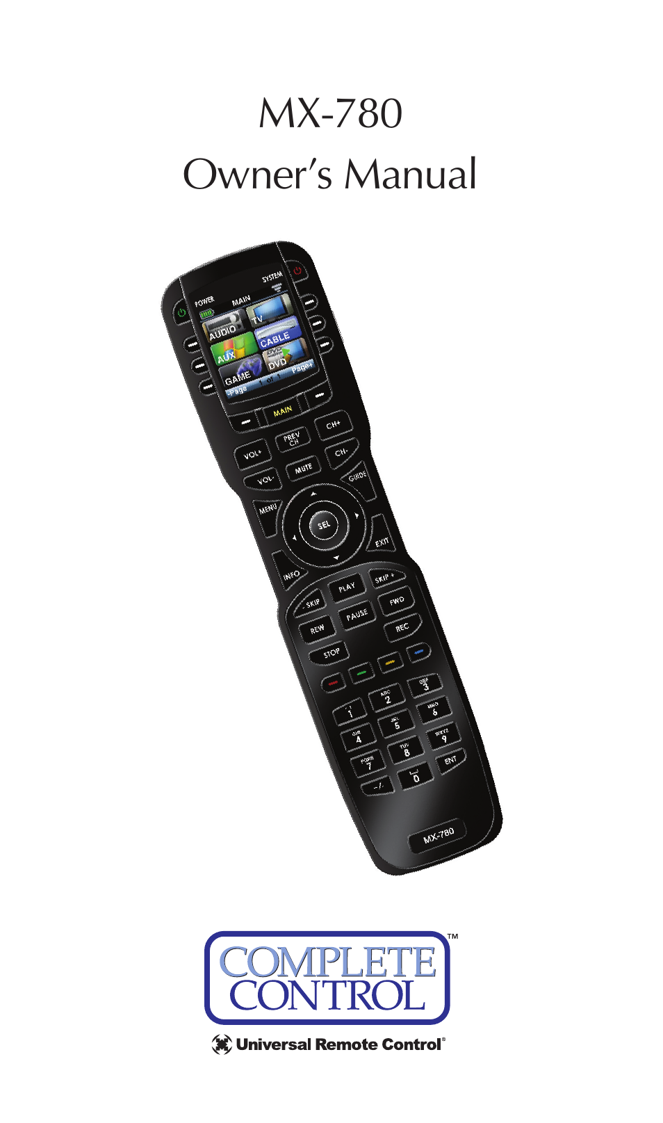 Universal Remote Control (URS) MX-780 User Manual | 16 pages