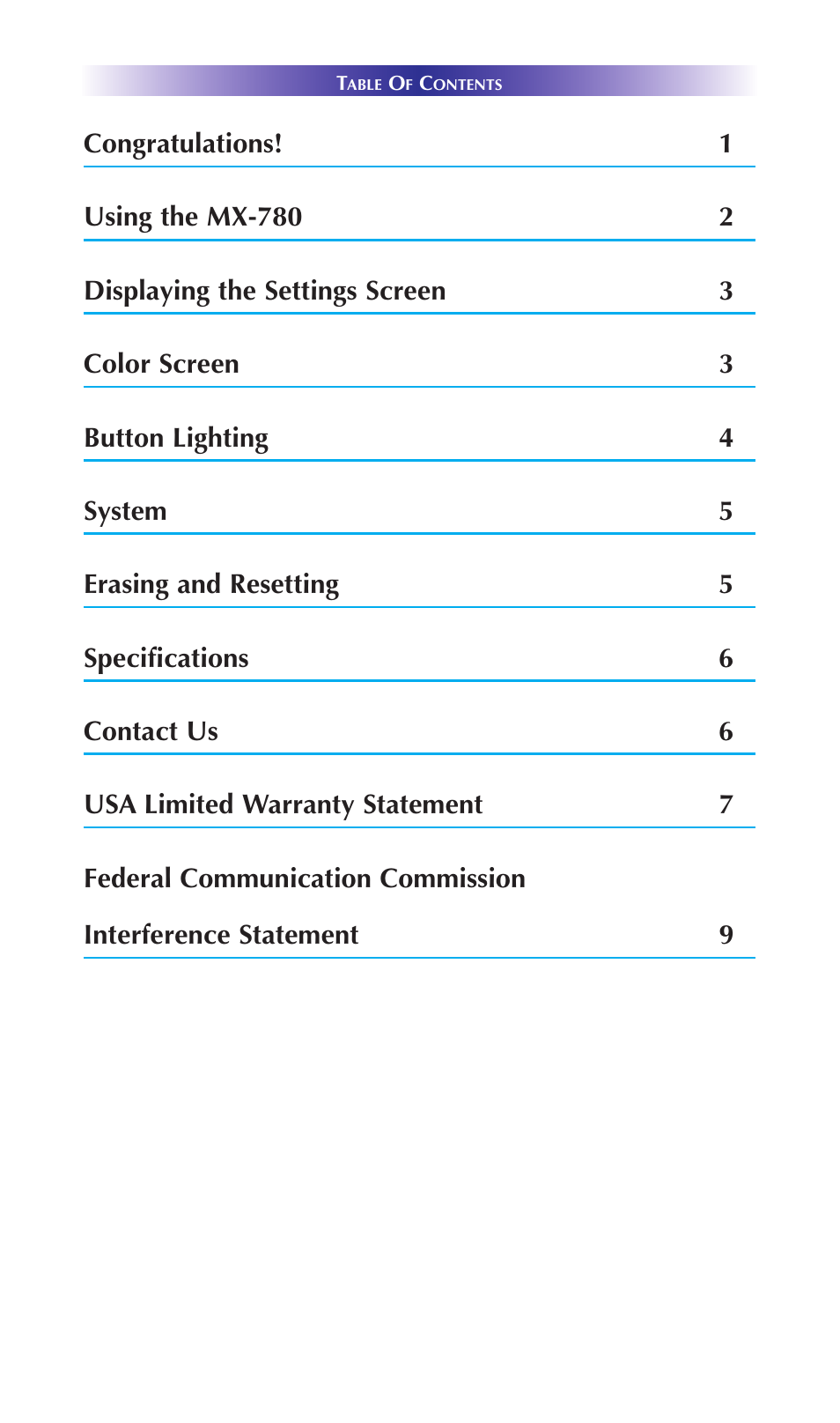Universal Remote Control (URS) MX-780 User Manual | Page 3 / 16