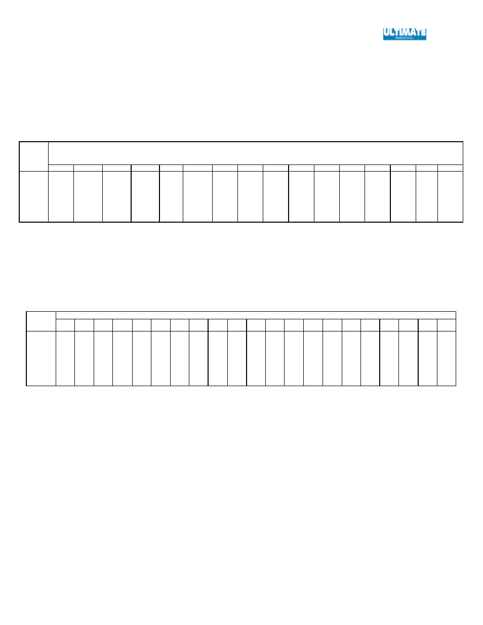Pipe capacities for propane and natural gas, Length of straight pipe in feet | Ultimate Products SGX User Manual | Page 4 / 58