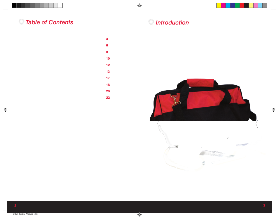 Table of contents introduction | Ultimate Products 1000 User Manual | Page 2 / 13