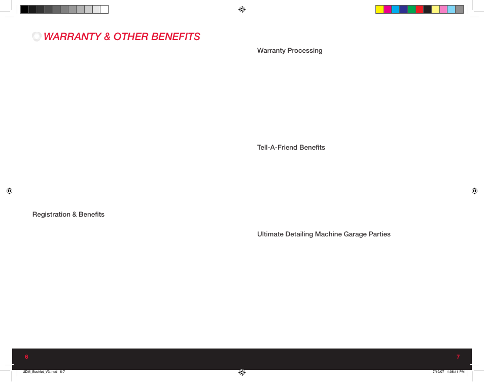 Warranty & other benefits | Ultimate Products 1000 User Manual | Page 4 / 13