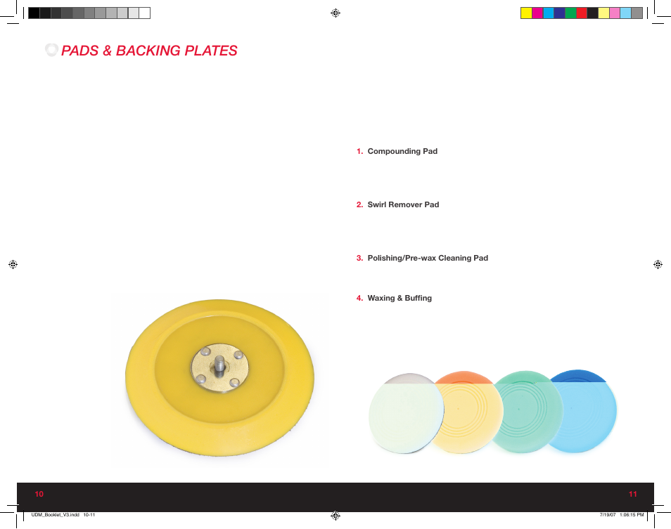 Pads & backing plates | Ultimate Products 1000 User Manual | Page 6 / 13