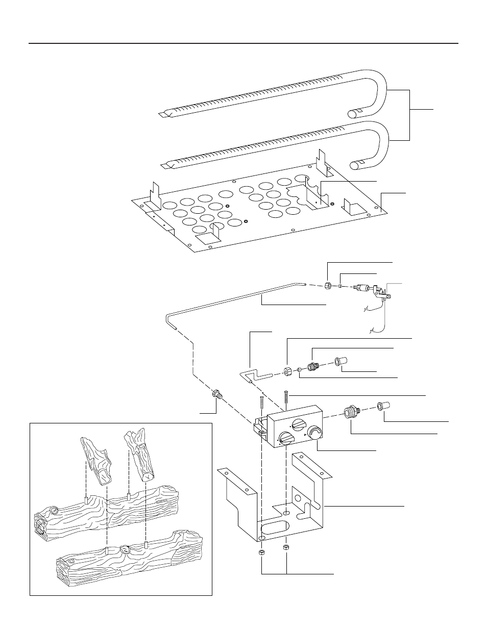 Burner & log assembly | United States Stove Company A9843N User Manual | Page 17 / 24