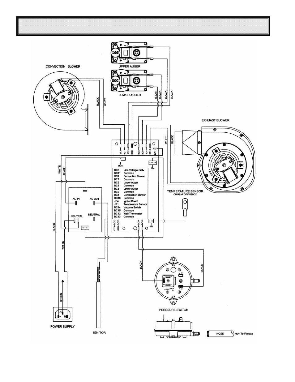 Wiring diagram | United States Stove Company 5700 User Manual | Page 24 / 28
