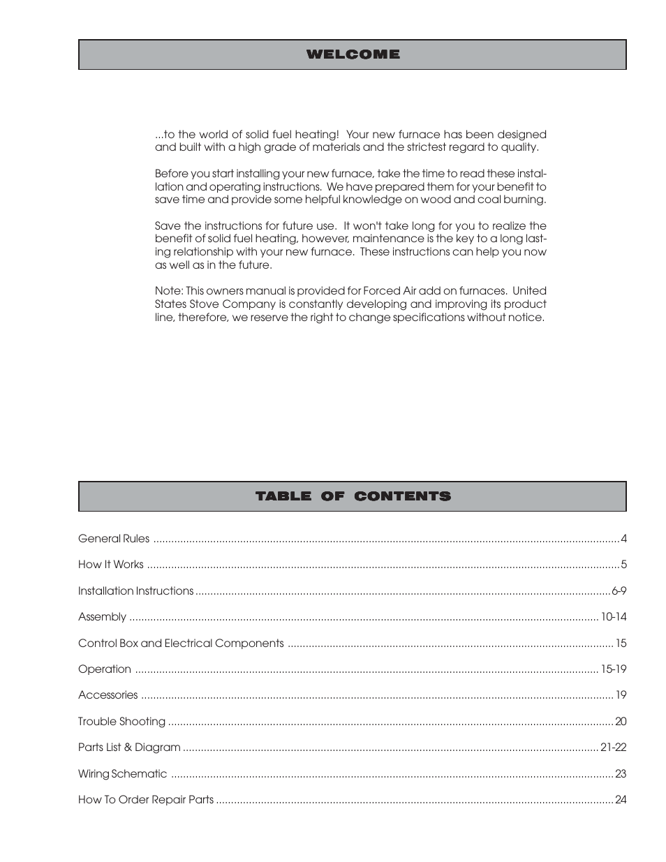 United States Stove Company 30A User Manual | Page 3 / 24