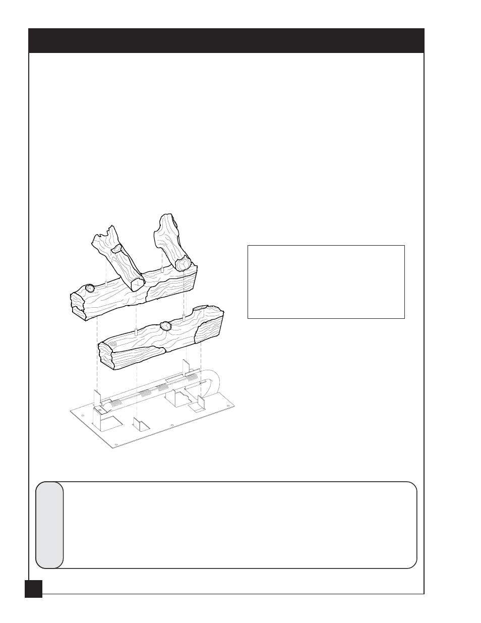 Log assembly | United States Stove Company 2020L User Manual | Page 14 / 28